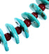 Sterling Silver Southwest Turquoise And Coral Bead Necklace SX115069