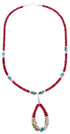 Southwestern Sterling Silver Multicolor Bead Necklace SX115087