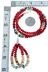 Southwestern Sterling Silver Multicolor Bead Necklace SX115087