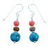 Multicolor Genuine Sterling Silver Bead Hook Dangle Earrings SX115110