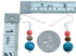 Multicolor Genuine Sterling Silver Bead Hook Dangle Earrings SX115110