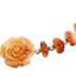 Sterling Silver Oyster Shell Flower Bead Necklace RX115088
