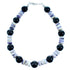 Onyx Botswana Sterling Silver Bead Bracelet RX115115
