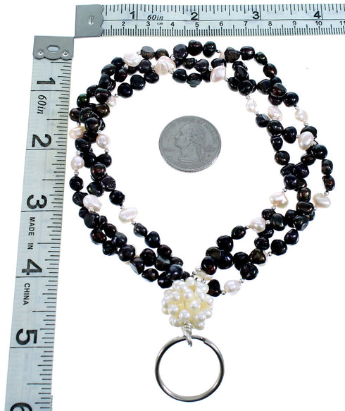 Fresh Water Pearl Genuine Sterling Silver Key Chain RX115129