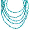5-Strand Sterling Silver And Turquoise Southwest Bead Necklace SX115149
