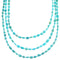 Sterling Silver 3-Strand Turquoise Southwest Bead Necklace SX115147