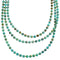 Turquoise Authentic Sterling Silver 3-Strand Bead Necklace RX115209