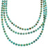 Turquoise Authentic Sterling Silver 3-Strand Bead Necklace RX115209