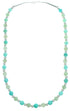 Aventurine and Amazonite Sterling Silver Bead Necklace RX115252