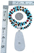 Native American Village Design Multicolor Inlay Sterling Silver Necklace Set RX115216