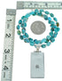 Turquoise Authentic Sterling Silver Cobble Pendant Necklace Set RX115218
