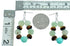Genuine Sterling Silver Multicolor Southwest Bead Post Dangle Earrings RX115180