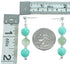 Aventurine And Amazonite Sterling Silver Bead Post Dangle Earrings RX115178