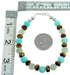 Multicolor Southwest Sterling Silver Bead Bracelet RX115201