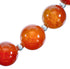 Fire Agate Authentic Sterling Silver Bead Necklace RX115248