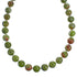 Southwest Authentic Sterling Silver Unakite Bead Necklace RX115236