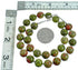 Southwest Authentic Sterling Silver Unakite Bead Necklace RX115236