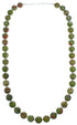 Sterling Silver Unakite Southwest Bead Necklace RX115238