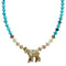 Multicolor Horse Southwestern Sterling Silver Bead Necklace RX115215