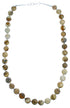 Picture Rock And Genuine Sterling Silver Bead Necklace SX115267
