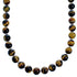Sterling Silver Tiger Eye Bead Necklace SX115250