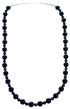 Sterling Silver Onyx And Garnet Southwest Bead Necklace SX115293