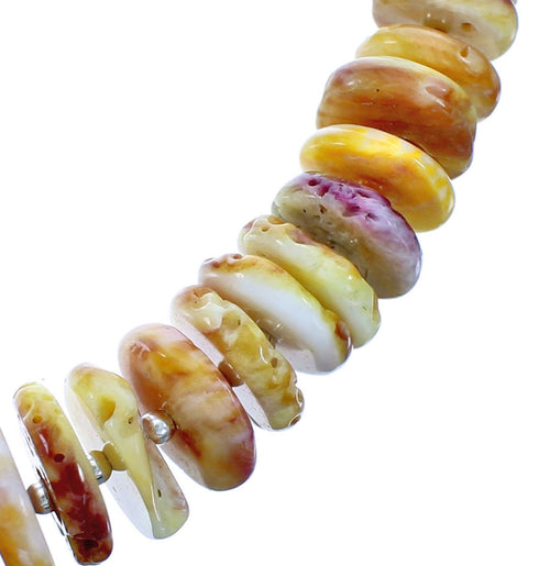 Oyster Shell And Sterling Silver Bead Necklace And Earrings Set SX115294