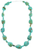 Turquoise Southwestern Sterling Silver Bead Necklace SX115311