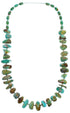 Authentic Sterling Silver Southwest Turquoise Bead Necklace SX115315