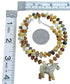 Sterling Silver New Jade And Jasper Horse Bead Necklace SX115334