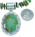 Navajo Sterling Silver And Turquoise Bead Necklace And Pendant Set SX115646