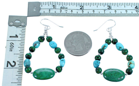 Sterling Silver Multicolor Hook Dangle Bead Earrings RX115648