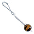 Genuine Sterling Silver Tiger Eye Key Chain RX115351