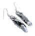 Howlite And Sterling Silver Leaf Navajo Hook Dangle Earrings SX115558