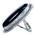Sterling Silver And Onyx Navajo Ring Size 8 SX115620