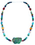 Treasure Genuine Sterling Silver And Multicolor Bead Necklace DX115822