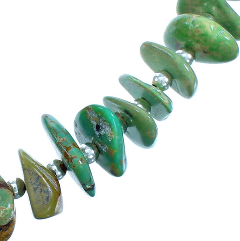 Genuine Sterling Silver Turquoise Bead Necklace DX115828