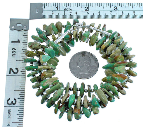 Genuine Sterling Silver Turquoise Bead Necklace DX115828