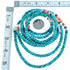 Multicolor Sterling Silver Inlay 3-Strand Bead Necklace DX115815