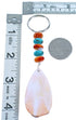 Southwestern Oyster Shell Turquoise Sterling Silver Key Chain DX115759