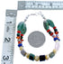 Southwestern Genuine Sterling Silver Multicolor Bead Bracelet DX115797