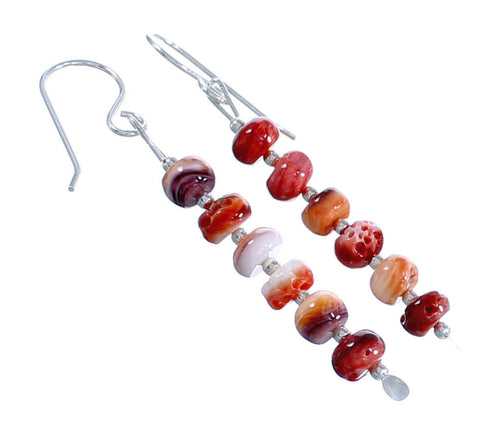 Authentic Sterling Silver Oyster Shell Bead Hook Dangle Earrings DX115837