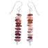 Authentic Sterling Silver Purple Orange Oyster Shell Bead Hook Dangle Earrings DX115845