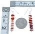 Authentic Sterling Silver Purple Orange Oyster Shell Bead Hook Dangle Earrings DX115845