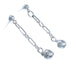 Southwest Sterling Silver Chain Post Dangle Bead Earrings DX115850