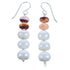 Fresh Water Pearl Oyster Shell Sterling Silver Bead Hook Dangle Earrings DX115865