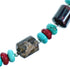 Sterling Silver Multicolor Bead Necklace And Earrings Set BX115765