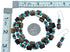 Sterling Silver Multicolor Bead Necklace And Earrings Set BX115765
