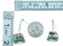 Southwest Sterling Silver Multicolor Inlay Post Dangle Earrings DX116701