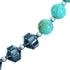 Southwest Genuine Sterling Silver Turquoise Hematite Bead Necklace DX116792